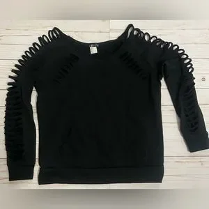 VENUS Sweaters Venus Slash Detail Sweatshirt Small Poshmark